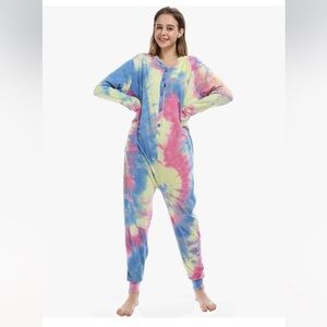 Women's Tie-Dye Pajama Onesie